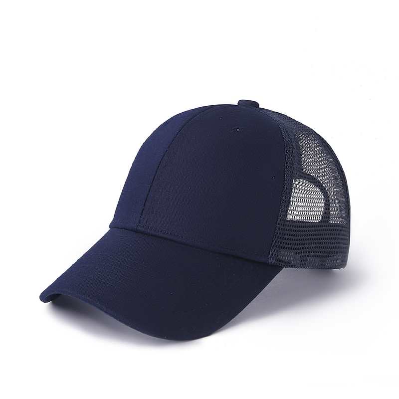 Baseball Mesh 100% cotton Solid color pure cotton mesh six piece hat HB133 print logo 77