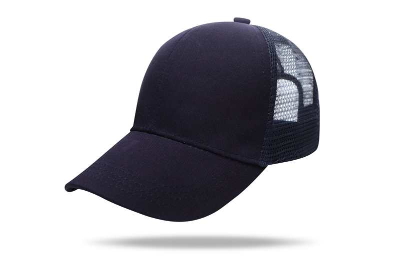 Baseball Mesh 100% cotton Solid color pure cotton mesh six piece hat HB133 print logo 73