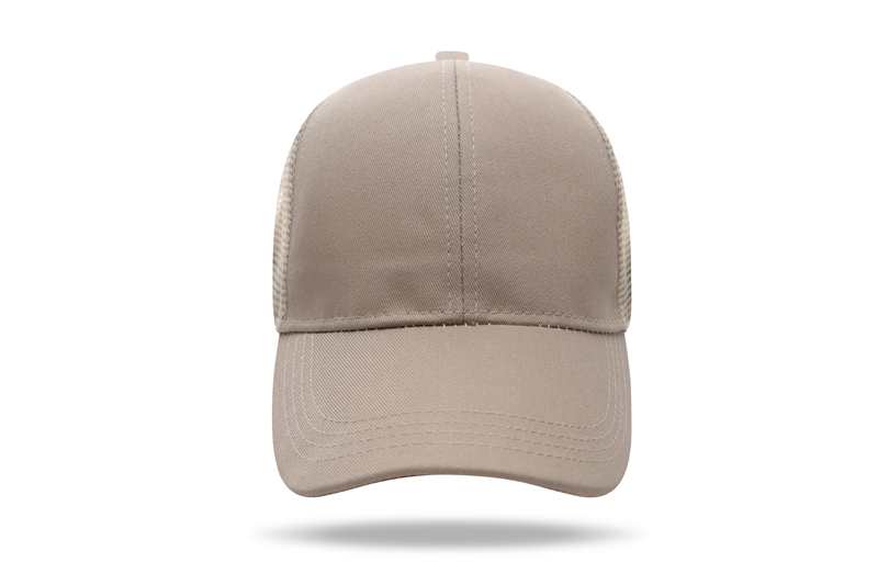 Baseball Mesh 100% cotton Solid color pure cotton mesh six piece hat HB133 print logo 25
