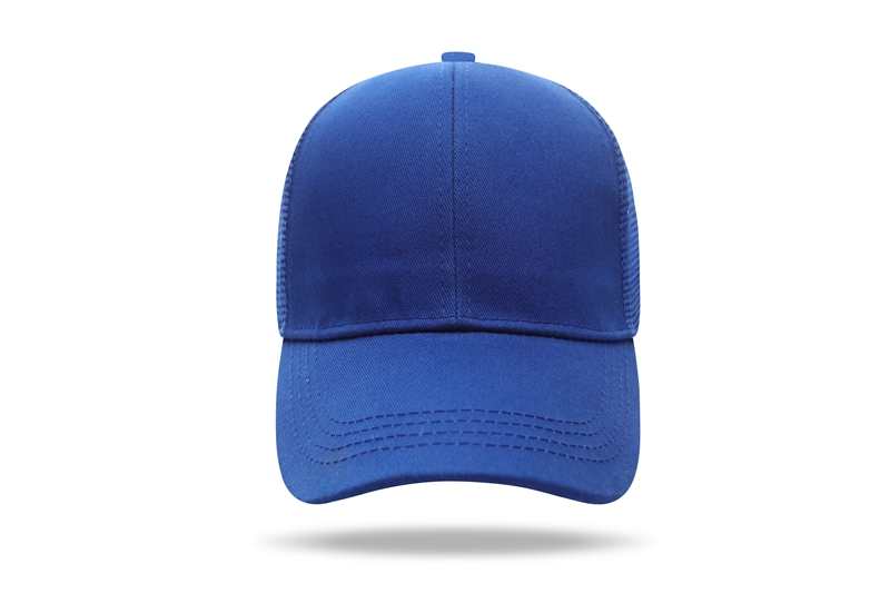 Baseball Mesh 100% cotton Solid color pure cotton mesh six piece hat HB133 print logo 29