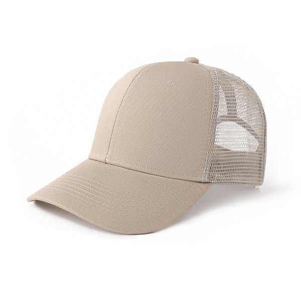 Baseball Mesh 100% cotton Solid color pure cotton mesh six piece hat HB133 print logo 1