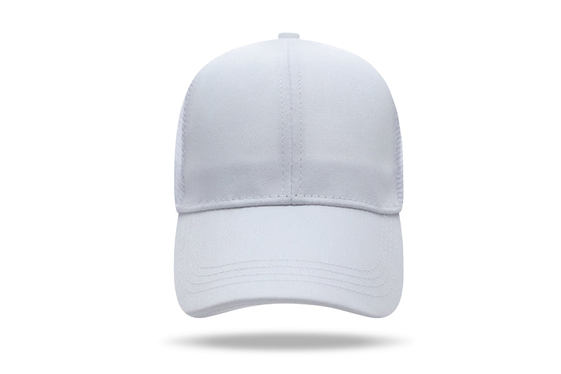 Baseball Mesh 100% cotton Solid color pure cotton mesh six piece hat HB133 print logo 57