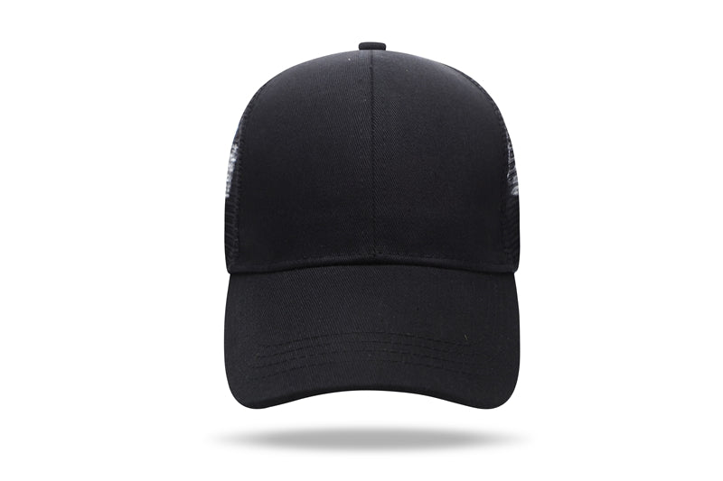 Baseball Mesh 100% cotton Solid color pure cotton mesh six piece hat HB133 print logo 81