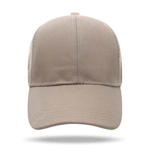 Baseball Mesh 100% cotton Solid color pure cotton mesh six piece hat HB133 print logo 18