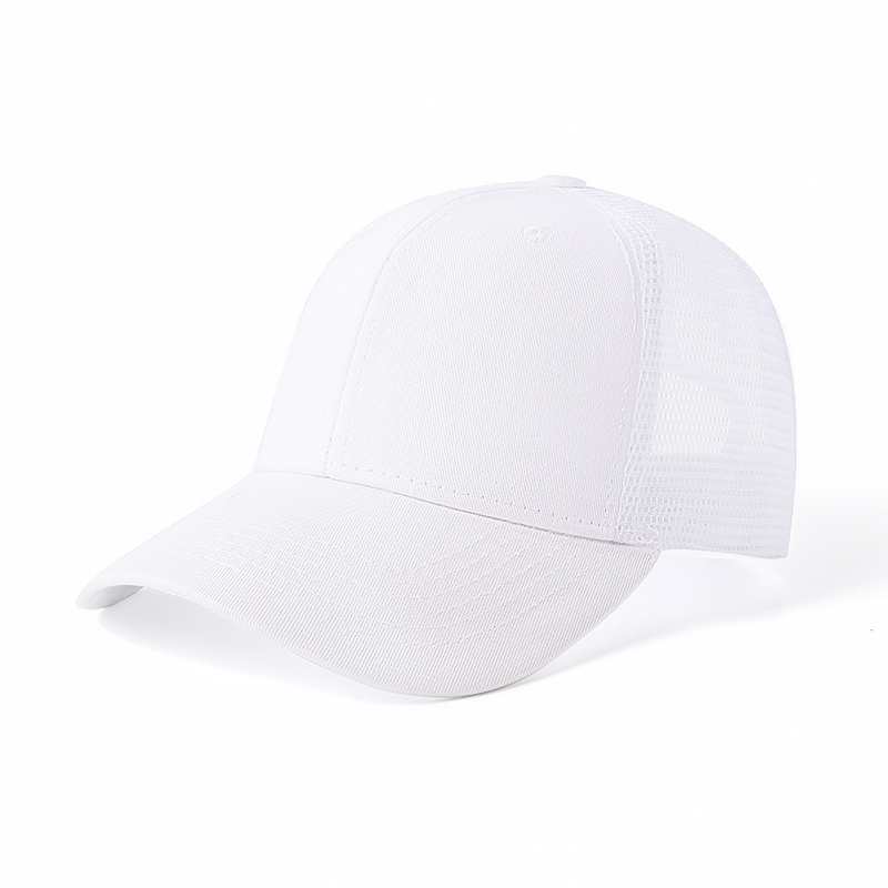 Baseball Mesh 100% cotton Solid color pure cotton mesh six piece hat HB133 print logo 54