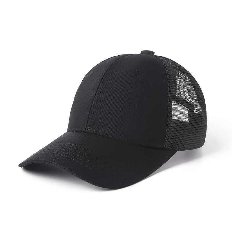 Baseball Mesh 100% cotton Solid color pure cotton mesh six piece hat HB133 print logo 78
