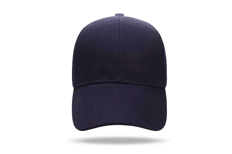Baseball Mesh 100% cotton Solid color pure cotton mesh six piece hat HB133 print logo 75