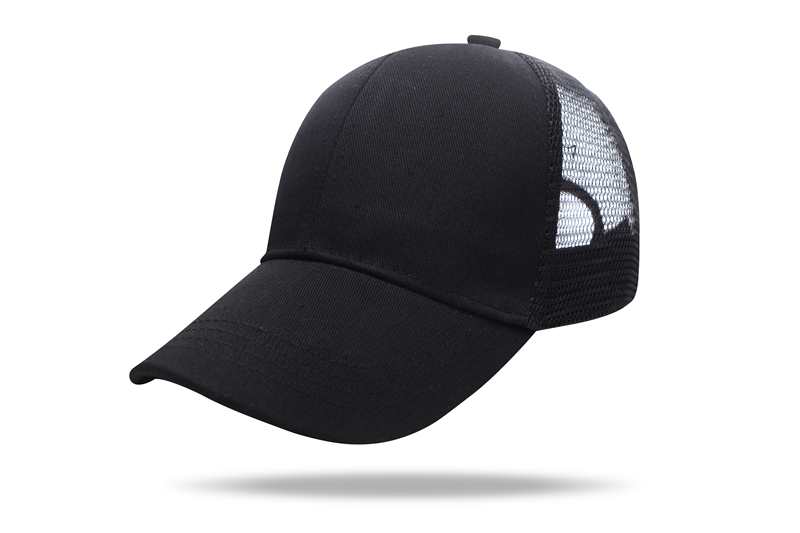 Baseball Mesh 100% cotton Solid color pure cotton mesh six piece hat HB133 print logo 79