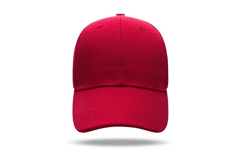 Baseball Mesh 100% cotton Solid color pure cotton mesh six piece hat HB133 print logo 67