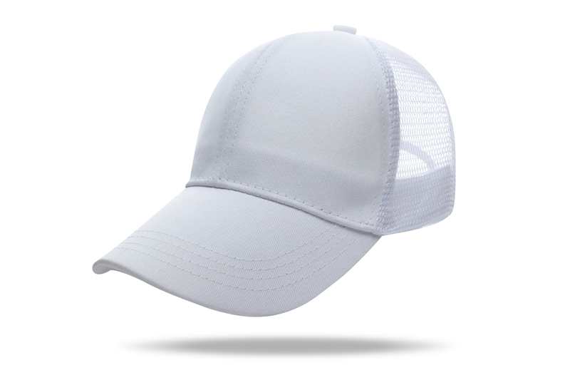 Baseball Mesh 100% cotton Solid color pure cotton mesh six piece hat HB133 print logo 55