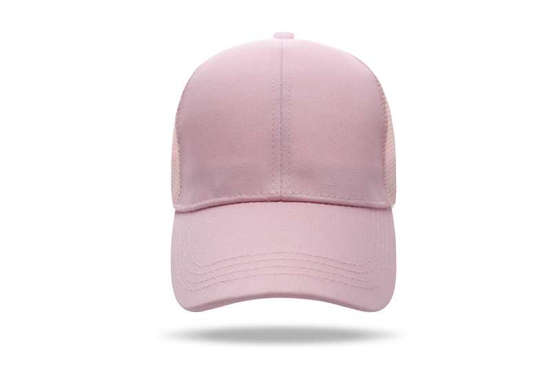 Baseball Mesh 100% cotton Solid color pure cotton mesh six piece hat HB133 print logo 60