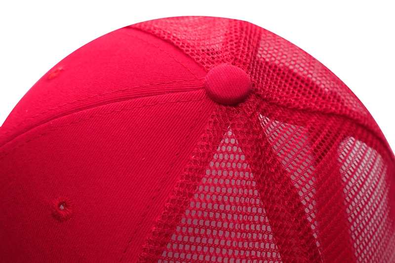 Baseball Mesh 100% cotton Solid color pure cotton mesh six piece hat HB133 print logo 72
