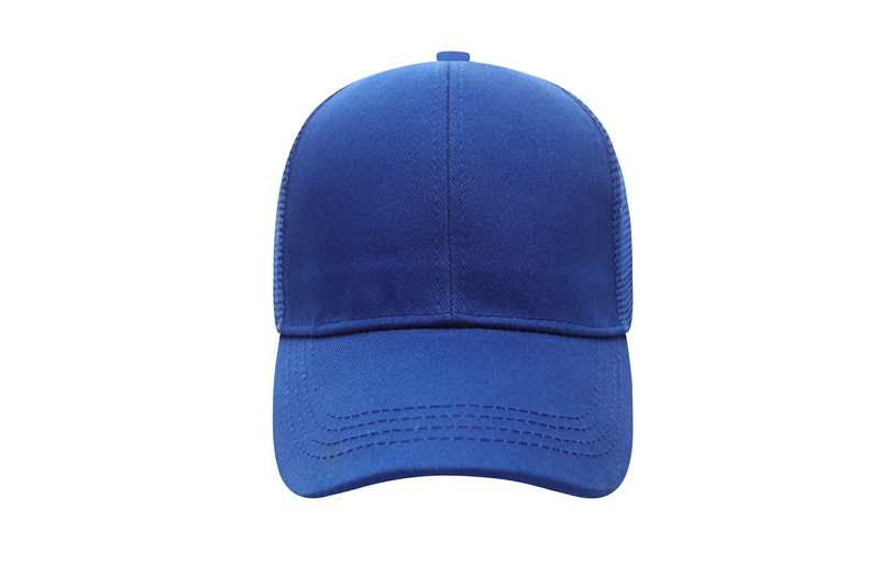 Baseball Mesh 100% cotton Solid color pure cotton mesh six piece hat HB133 print logo 4