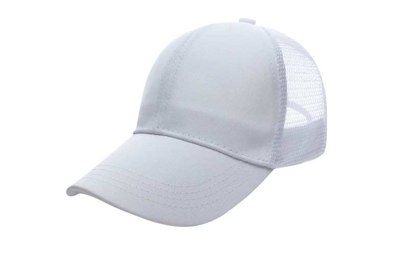 Baseball Mesh 100% cotton Solid color pure cotton mesh six piece hat HB133 print logo 12