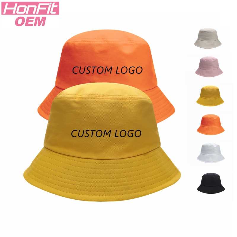 Outdoor Casual 100% cotton Bucket Hat HB135 print logo 17