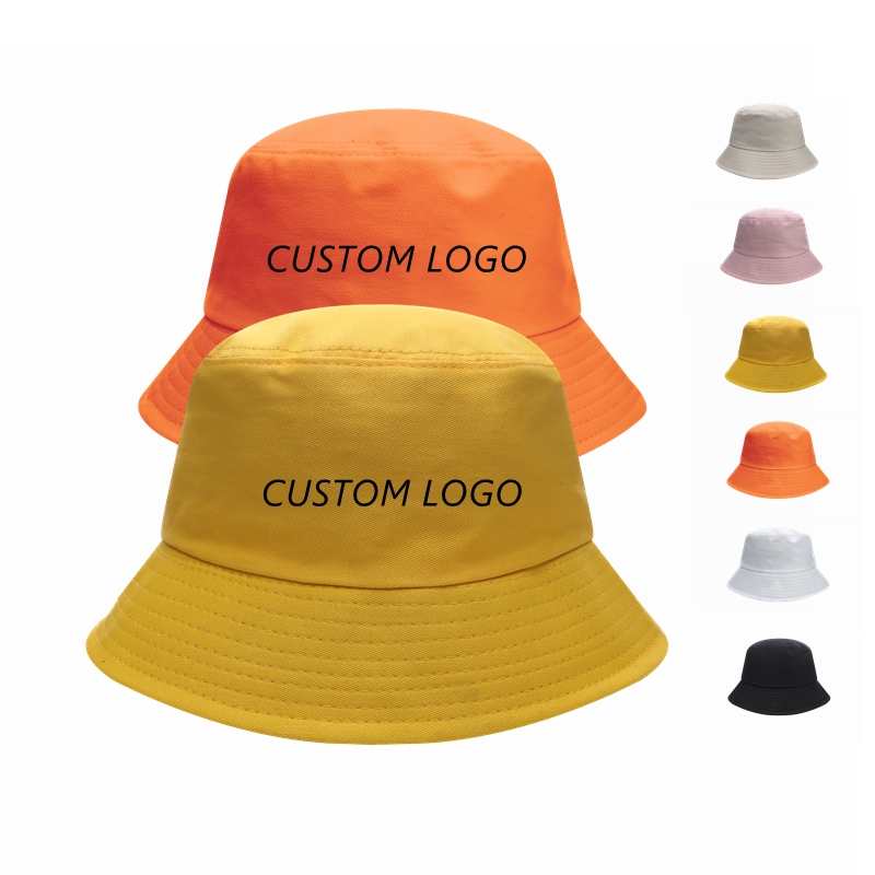 Outdoor Casual 100% cotton Bucket Hat HB135 print logo 12