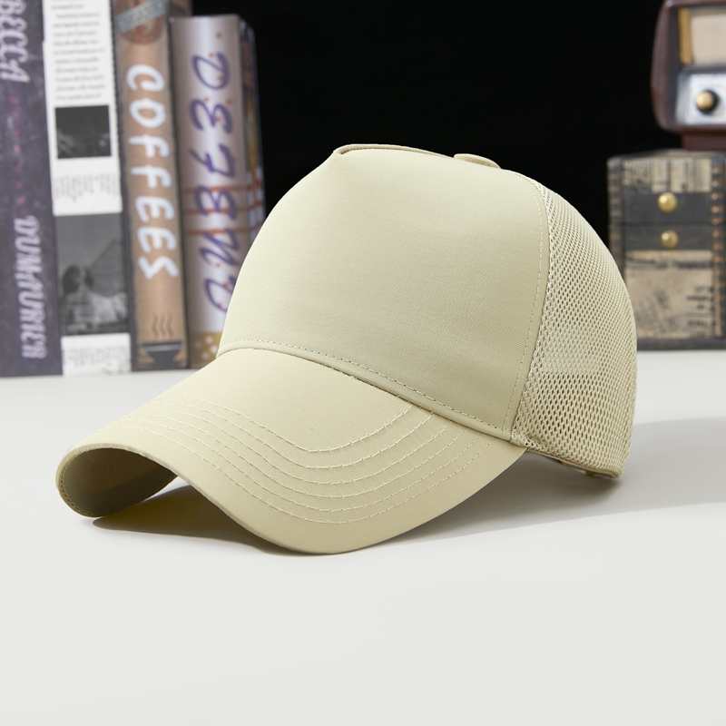 Sports Mesh 100% polyester Specialty store quality five piece waterproof quick drying breathable mesh cap HB160 print logo 58
