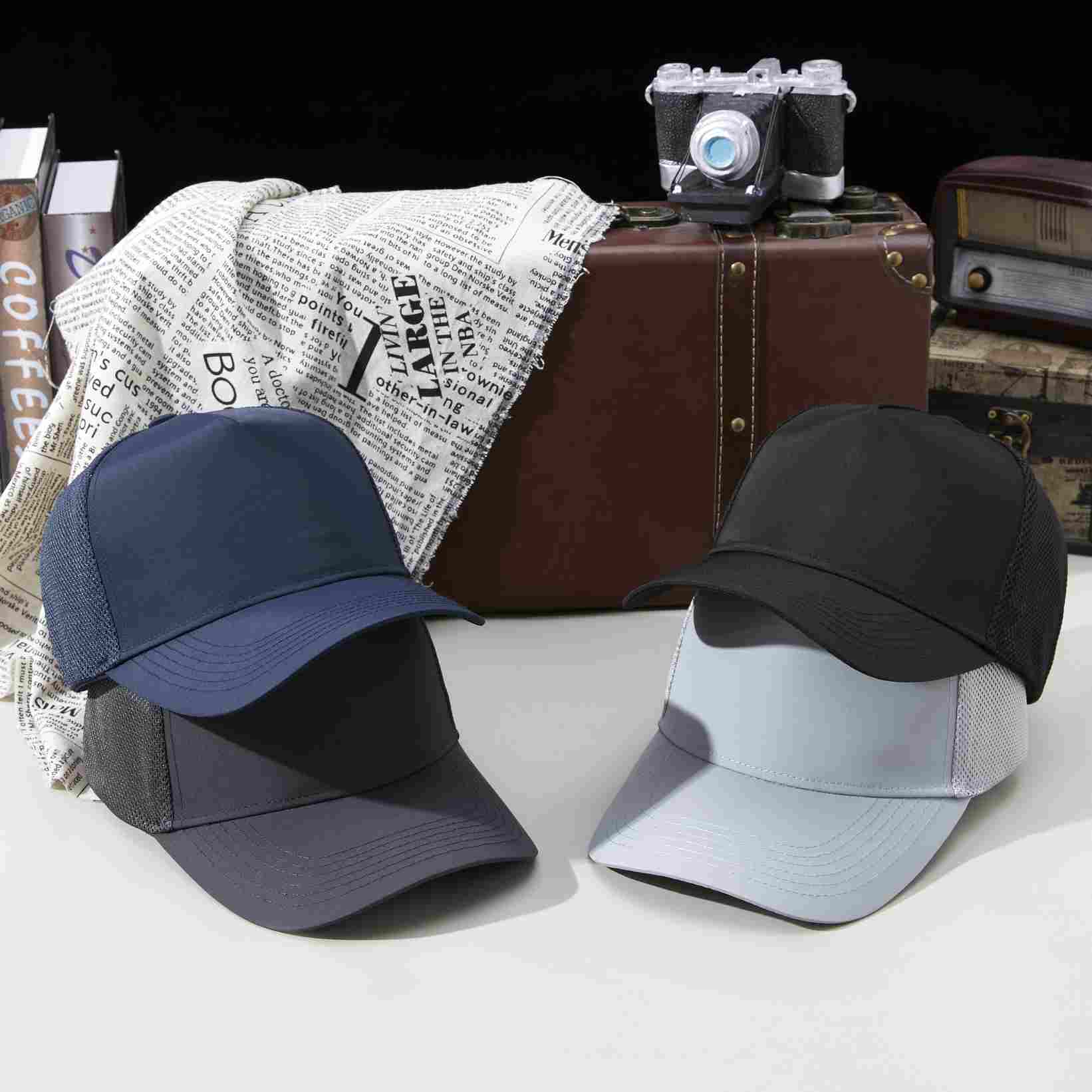 Sports Mesh 100% polyester Specialty store quality five piece waterproof quick drying breathable mesh cap HB160 print logo 70