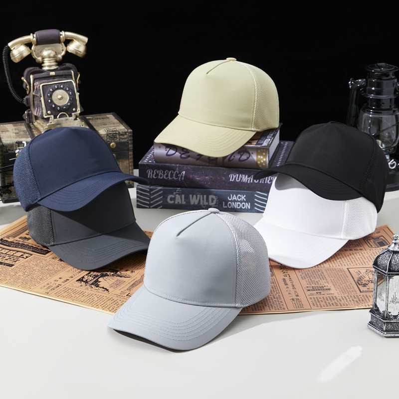 Sports Mesh 100% polyester Specialty store quality five piece waterproof quick drying breathable mesh cap HB160 print logo 54
