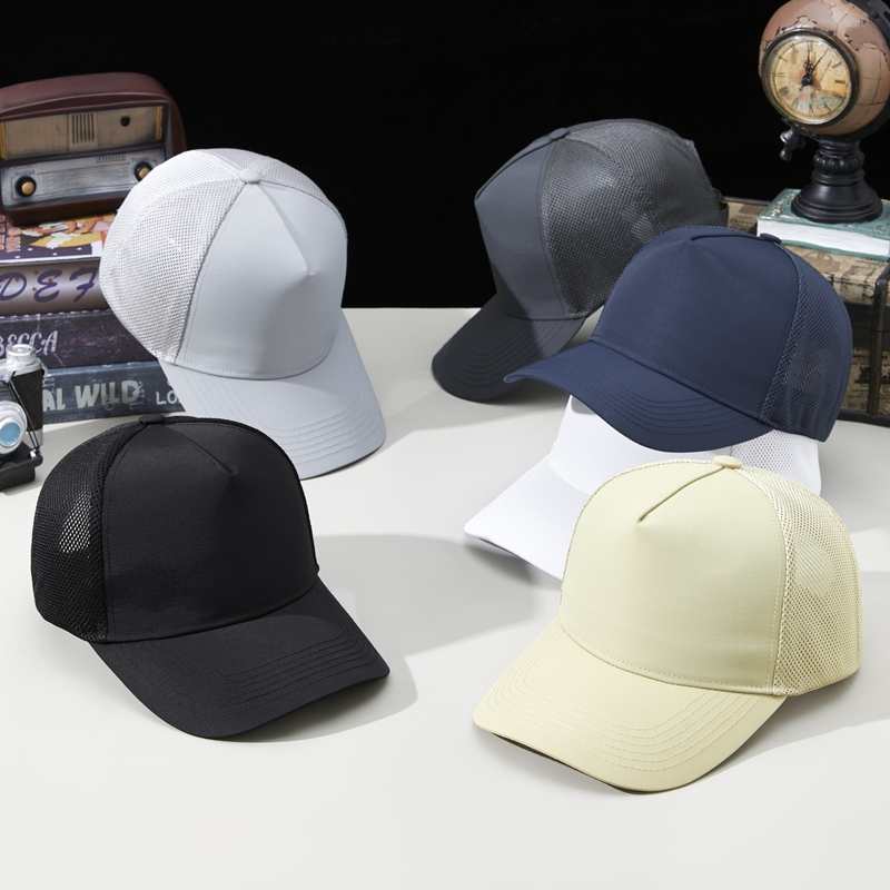 Sports Mesh 100% polyester Specialty store quality five piece waterproof quick drying breathable mesh cap HB160 print logo 55