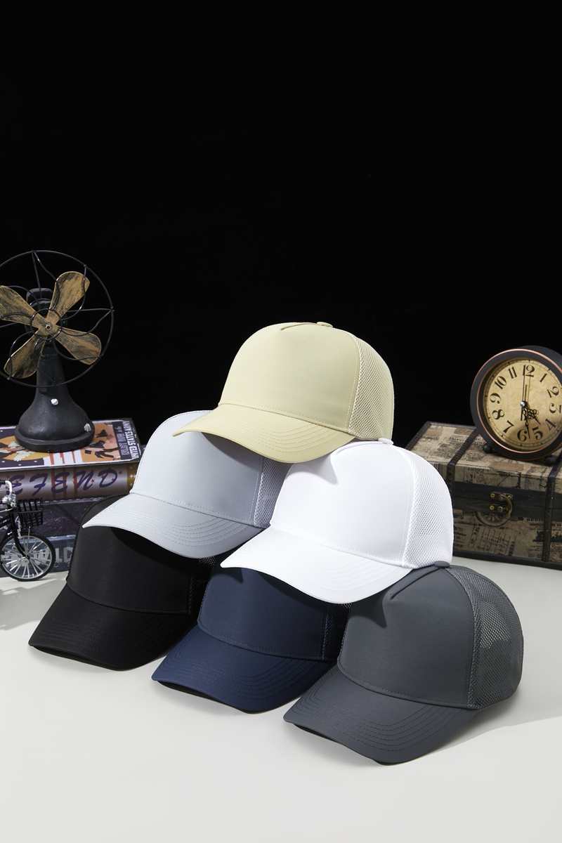 Sports Mesh 100% polyester Specialty store quality five piece waterproof quick drying breathable mesh cap HB160 print logo 7