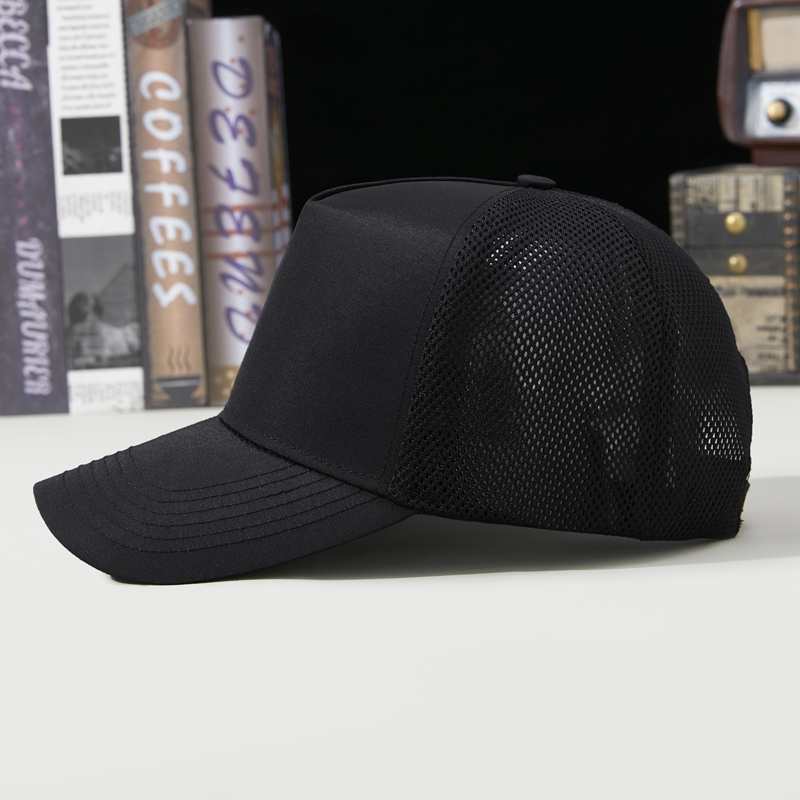 Sports Mesh 100% polyester Specialty store quality five piece waterproof quick drying breathable mesh cap HB160 print logo 63