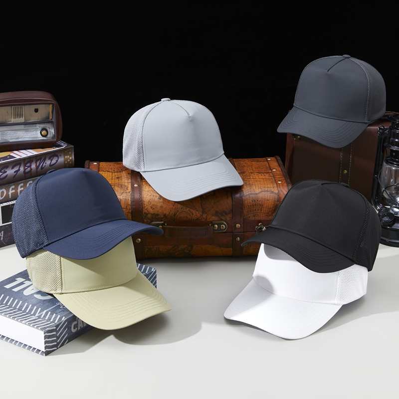 Sports Mesh 100% polyester Specialty store quality five piece waterproof quick drying breathable mesh cap HB160 print logo 51