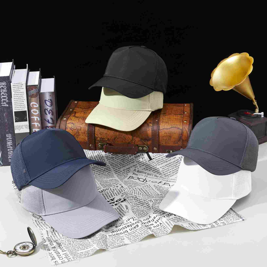 Sports Mesh 100% polyester Specialty store quality five piece waterproof quick drying breathable mesh cap HB160 print logo 67