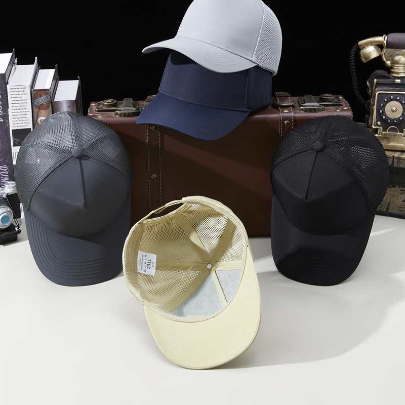 Sports Mesh 100% polyester Specialty store quality five piece waterproof quick drying breathable mesh cap HB160 print logo 56