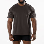 Mens Sports Workout 95% Cotton 5% Spandex Tshirt HF-6649 print logo 41