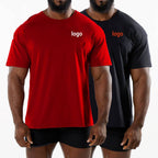 Mens Sports Workout 95% Cotton 5% Spandex Tshirt HF-6649 print logo 5