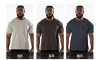 Mens Sports Workout 95% Cotton 5% Spandex Tshirt HF-6649 print logo 53
