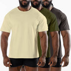 Mens Sports Workout 95% Cotton 5% Spandex Tshirt HF-6649 print logo 6