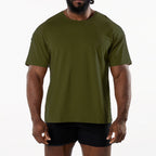 Mens Sports Workout 95% Cotton 5% Spandex Tshirt HF-6649 print logo 38