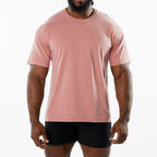 Mens Sports Workout 95% Cotton 5% Spandex Tshirt HF-6649 print logo 46