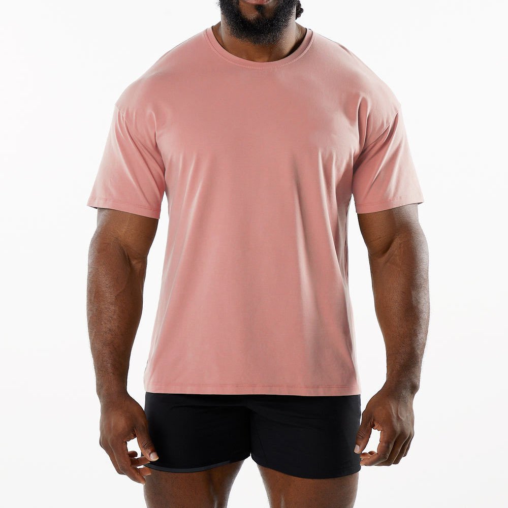 Mens Sports Workout 95% Cotton 5% Spandex Tshirt HF-6649 print logo 46