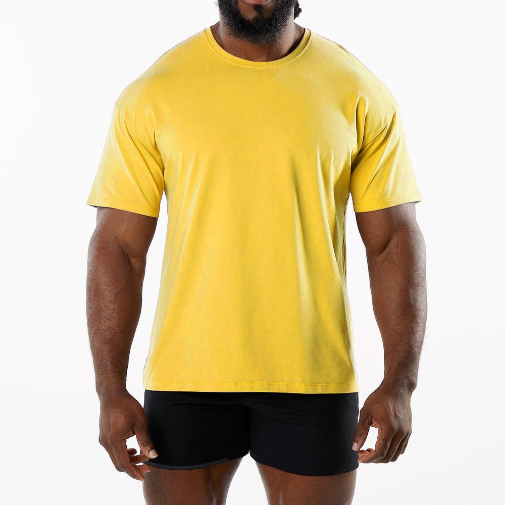 Mens Sports Workout 95% Cotton 5% Spandex Tshirt HF-6649 print logo 47