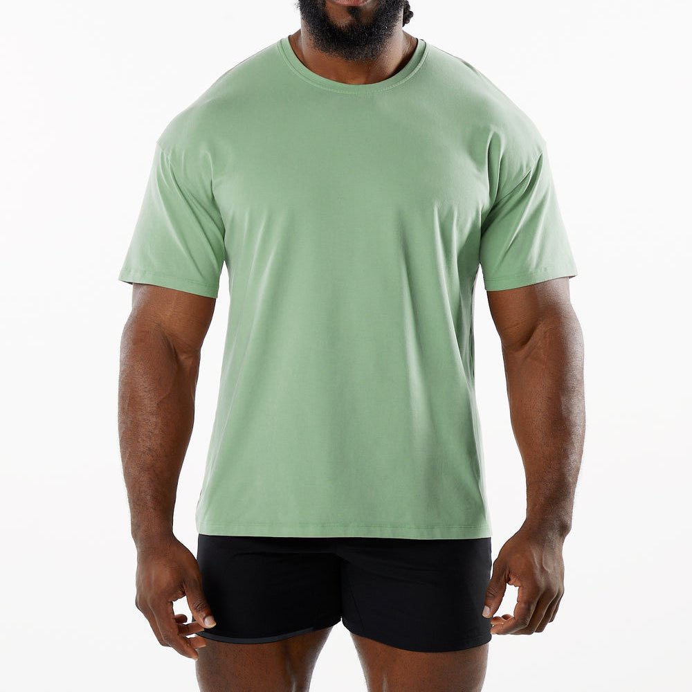 Mens Sports Workout 95% Cotton 5% Spandex Tshirt HF-6649 print logo 39