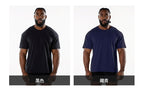 Mens Sports Workout 95% Cotton 5% Spandex Tshirt HF-6649 print logo 51