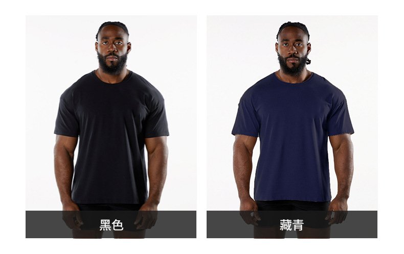 Mens Sports Workout 95% Cotton 5% Spandex Tshirt HF-6649 print logo 51