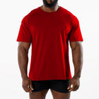 Mens Sports Workout 95% Cotton 5% Spandex Tshirt HF-6649 print logo 43