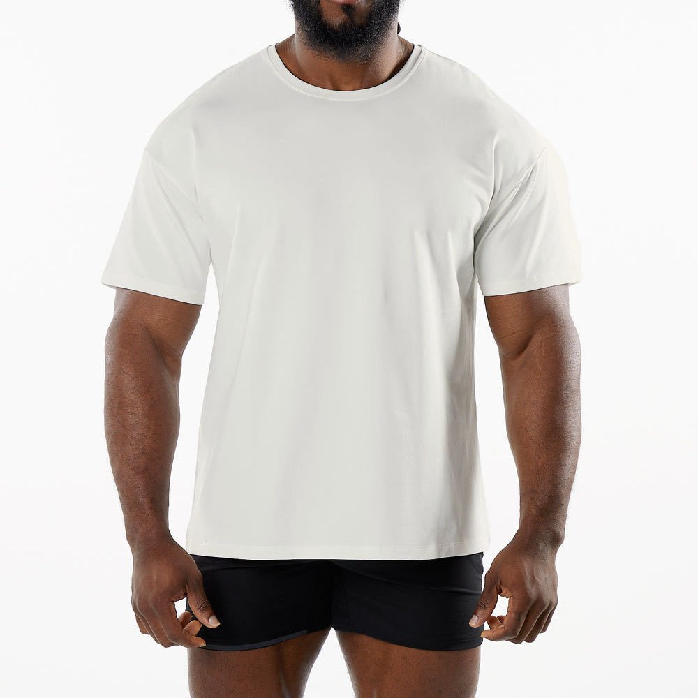 Mens Sports Workout 95% Cotton 5% Spandex Tshirt HF-6649 print logo 36