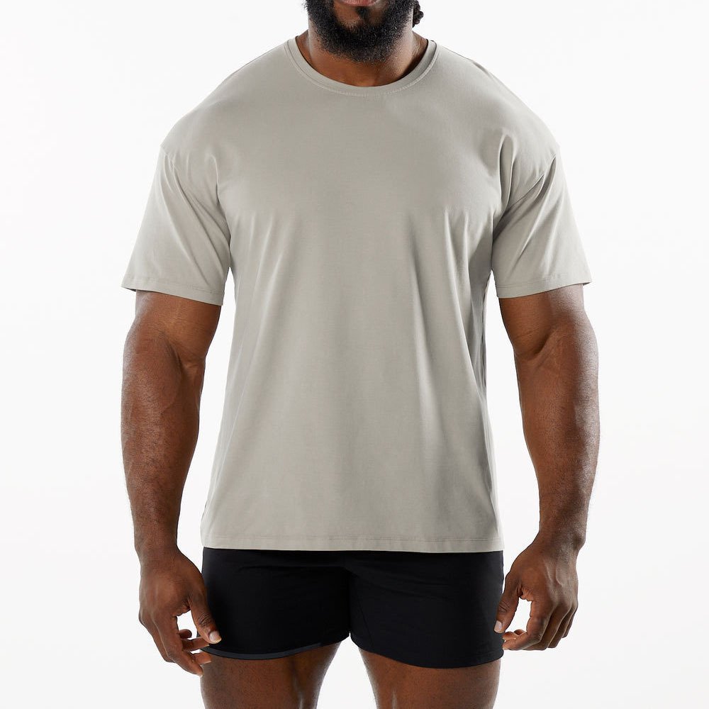 Mens Sports Workout 95% Cotton 5% Spandex Tshirt HF-6649 print logo 40