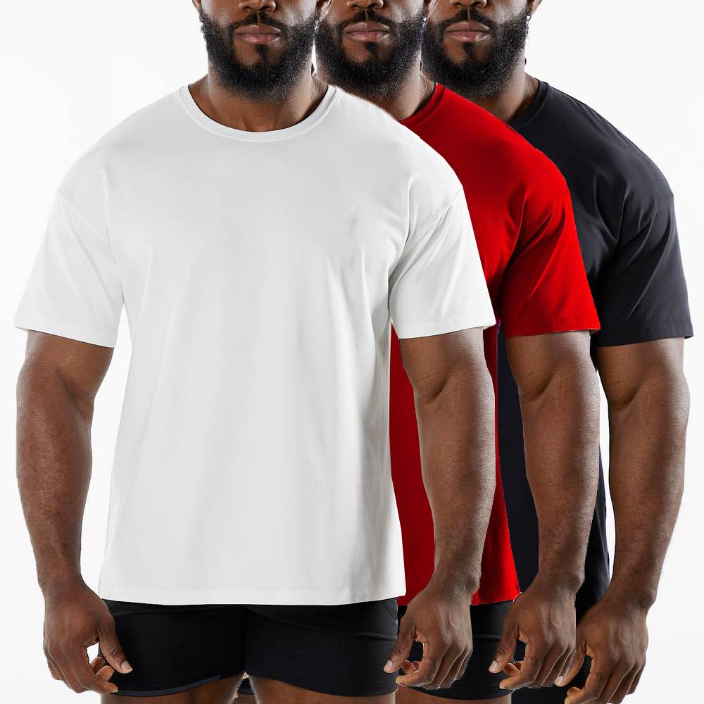 Mens Sports Workout 95% Cotton 5% Spandex Tshirt HF-6649 print logo 48