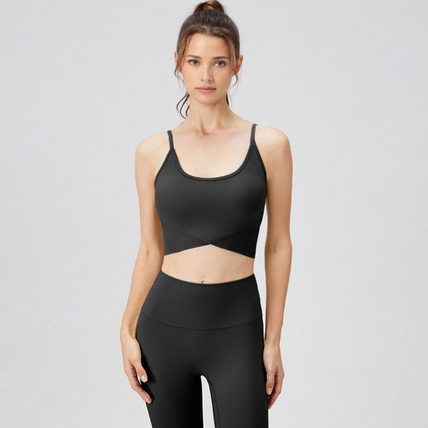 Womens Sportswear Yoga 80%Nyolon 20%Spandex Tank Top HN-178 print logo 1
