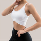 Womens Sportswear Yoga 80%Nyolon 20%Spandex Tank Top HN-178 print logo 29