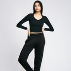 Womens Activewear Workout 87%Nyolon 13%Spandex Long Sleeve Shirt HN56 print logo 17