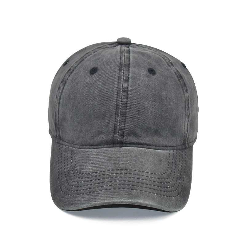 Vintage Washed 100% cotton 6 Panel Cap HS-WASH01 print logo 21