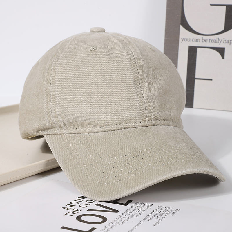 Vintage Washed 100% cotton 6 Panel Cap HS-WASH01 print logo 30