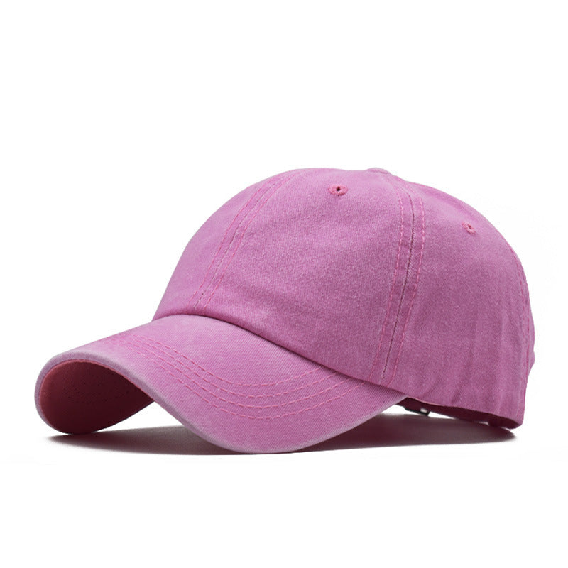 Vintage Washed 100% cotton 6 Panel Cap HS-WASH01 print logo 6